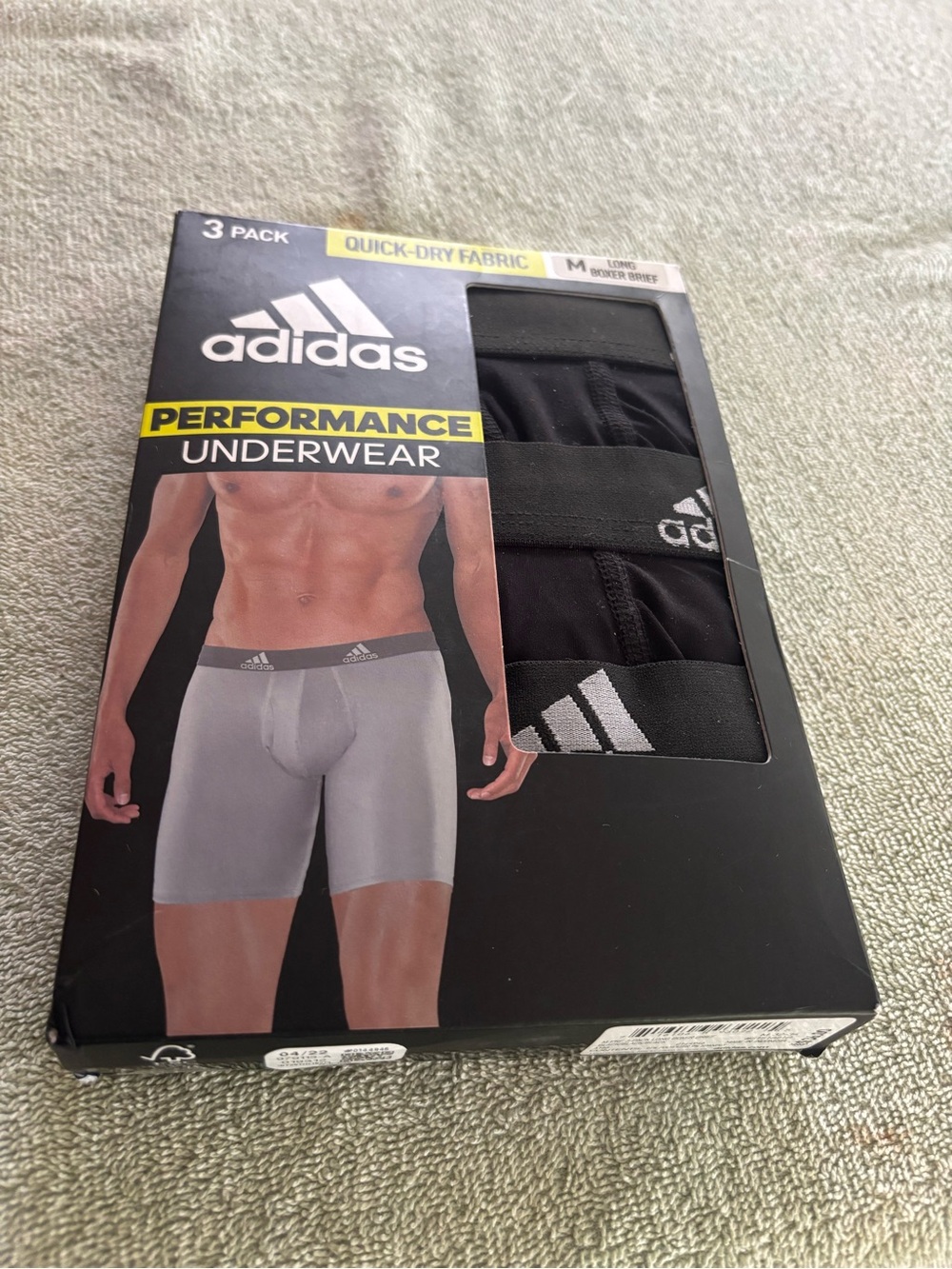 adidas Black Performance Boxer Briefs - 3 Pack